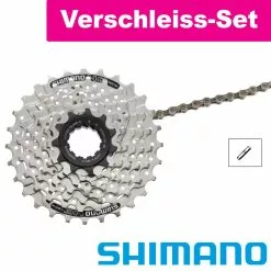 Shimano Verschleiss-Set Kette HG 71 Zahnkranz-Kassette HG 41 7 Fach 11-28 Zähne