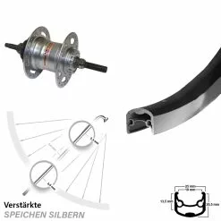 26 Zoll Hinterrad Ryde Andra 30 Shimano Nexus 3 Gang Für Rollenbremse