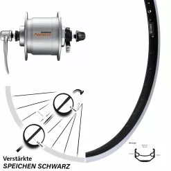 28 Zoll Vorderrad Shimano Nabendynamo DHC3000 Ryde Andra 40