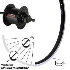 20 Zoll Ryde Andra 40 Vorderrad Mit Nabendynamo Shimano 1,5 Watt