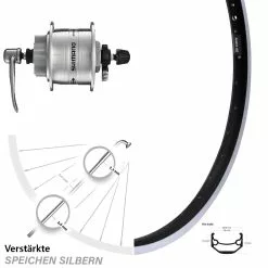 Vorderrad 28 Zoll Ryde Andra 40 Mit Shimano Nabendynamo 6-Loch