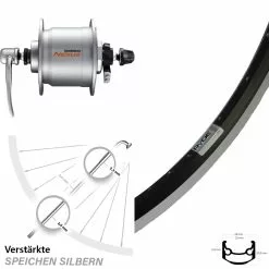 27,5 Zoll Vorderrad Ryde Andra 35 Nabendynamo Shimano Nexus DH-C3000-3N-QR