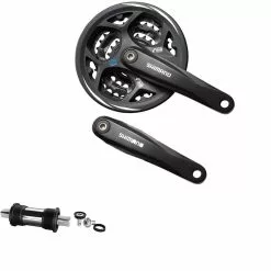 Shimano Set Kurbel Tretlager Altus FC-M311 Schwarz