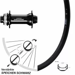 Shimano Deore HB-M6010 Mit Ryde Andra 40 Disc Vorderrad 26 Zoll