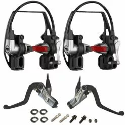 Magura HS33 Felgenbremsenset Silber Rote Beläge