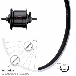 Shimano Nabendynamo Vorderrad Ryde Andra 40 20 Zoll Schwarz
