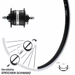 20 Zoll Shimano DH-3n31 Nabendynamo Vorderrad Ryde Andra 40