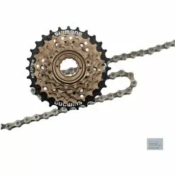 Shimano Verschleissset 6-fach Schraubkranz MF-TZ500 Kette CN-HG71 Mit Schloss