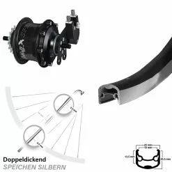 26 Zoll Hinterrad Rohloff TS EX Tandem Speedhub 500/14 Ryde Andra 30