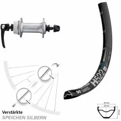 Dt-swiss Shimano Deore HB-M6000 DT Swiss H 522 Vorderrad 27,5 Zoll Centerlock