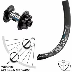 Dt-swiss DT Swiss HX 531 Vorderrad 350 Hybrid 15x100 Mm Steckachse