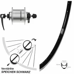 Vorderrad Mit Nabendynamo Shimano DH-T4000 Ryde Andra 20 28 Zoll