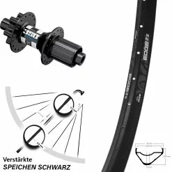 27,5 Zoll Ryde Edge M30 OS Hinterrad DT Swiss 350 Hybrid 12/142 Mm