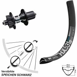 Dt-swiss 27,5 Zoll Hinterrad DT Swiss HX 531 DB Schnellspanner 350 Hybrid 6-Loch