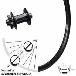 26 Zoll Vorderrad Ryde Andra 29 Mit Formula DHDC-71 Nabe Steckachse 15x100 Mm