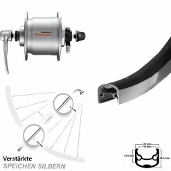 Vorderes Rad Mit Nabendynamo Shimano Nexus DH-C3000-3N Ryde Andra 30 26 Zoll