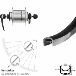 Vorderes Rad Mit Nabendynamo Shimano DH-T4000 Ryde Andra 30 26 Zoll