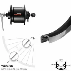26 Zoll Vorderrad Shimano Nexus DH-C3000-3N-QR Ryde Andra 30