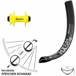 Dt-swiss DT Swiss HX 581 Vorderrad 27,5+ Zoll 15/100 Mm XLC Pro Gelb Steckachse