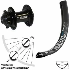 Dt-swiss DT Swiss HX 581 Vorderrad 27,5+ Zoll 15/100 Mm XLC Pro Schwarz Steckachse