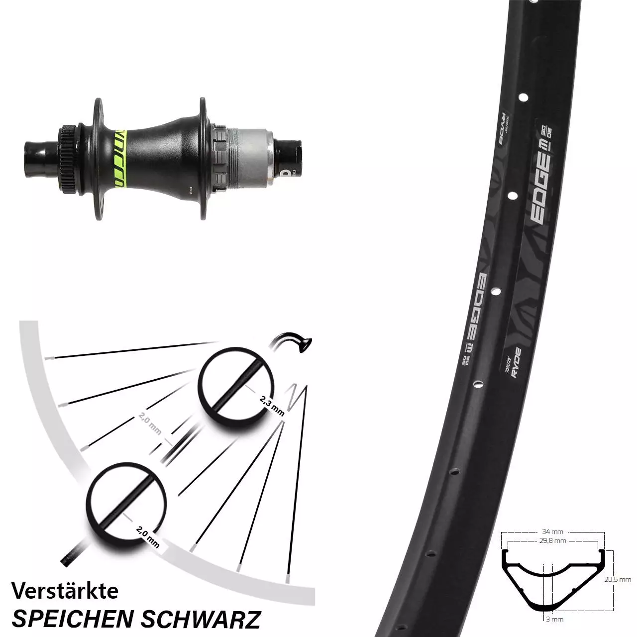 Formula Syncros Sram XD Ryde Edge M30 OS Hinterrad 29 Zoll Centerlock 1 Formula Syncros Sram XD Ryde Edge M30 OS Hinterrad 29 Zoll Centerlock