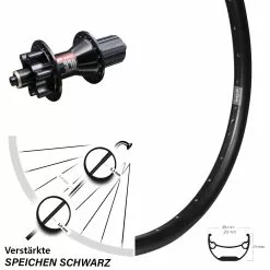 Ryde Andra 29 Zoll Hinterrad DT Swiss 370 6-Loch Nabe Schnellspanner