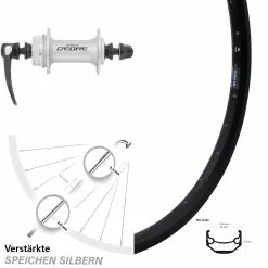 Vorderrad 26 Zoll Ryde Andra 40 Disc Shimano HB-M595 Silbern