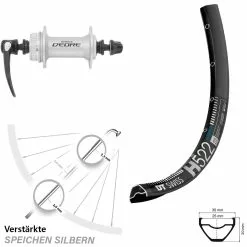 Dt-swiss Shimano Deore HB-M595 DT Swiss H 522 Vorderrad 27,5 Zoll Centerlock