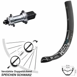 Dt-swiss 27,5 Zoll Hinterrad Mit KX-GS 5x135 Verstärkt Centerlock DT Swiss H 552