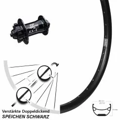 Breites 26 Zoll Vorderrad Ryde Andra 29 Mit KX-E Nabe 5x100 Mm 6-loch