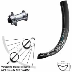 Dt-swiss 27,5+ Zoll Vorderrad KX-E Silbern 15x100 Mm 6-loch DT Swiss H 612 Verstärkt