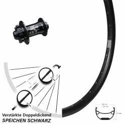 Vorderrad 27,5 Zoll Ryde Andra 29-584 ETRTO Verstärkt Mit KX-E Nabe 15x100 Mm 6-loch