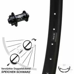 KX-E Nabe 15x100 Mm 6-loch Ryde Rival 35 Disc Vorderrad 27,5+ Zoll E-Bike