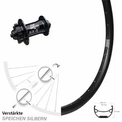 26 Zoll Vorderrad KX-E Nabe 5x100 Mm 6-loch Ryde Andra 29-559 ETRTO