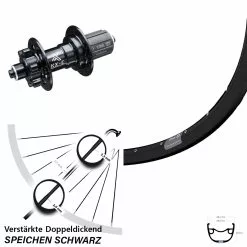 27,5 Zoll Ryde Rival 23 Hinterrad 5/135 Mm Schnellspanner Verstärkt 6-loch KX-E Nabe