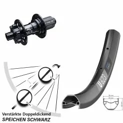 Dt-swiss DT Swiss U 623 Hinterrad 29 Zoll KX-E Nabe 12x142 Mm 6-loch Shimano 11-fach