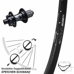 Ryde Edge M30 OS Hinterrad 29 Zoll 12x142 Mm Steckachse KX-E 6 Kugellagern E-Bike
