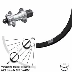 27,5 Zoll Ryde Rival 23 Hinterrad 5/135 Mm Verstärkt 6-loch KX-E Nabe Silbern