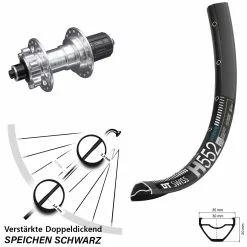 Dt-swiss Hinterrad 29 Zoll KX-E Nabe Silbern 5x135 Mm 6-loch 11-fach DT Swiss H 552