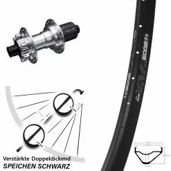 Hinterrad Ryde Edge M30 OS 27,5 Zoll KX-E Nabe Silbern 12x142 Mm 6-loch 11-fach