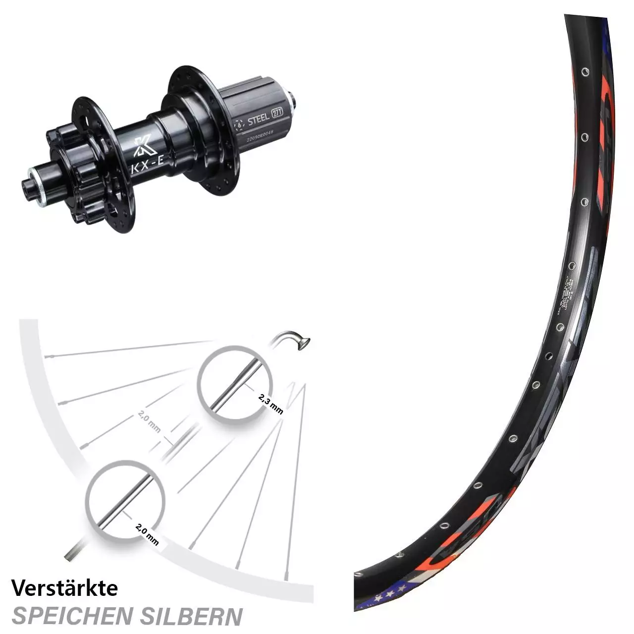 DRC Disc Hinterrad 26 Zoll Breite Felge Schnellspanner Nabe KX-E Verstärkt 1 DRC Disc Hinterrad 26 Zoll Breite Felge Schnellspanner Nabe KX-E Verstärkt