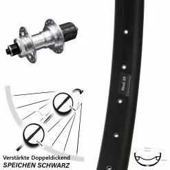 27,5+ Zolll Hinterrad Verstärkt Ryde Rival 35 Disc KX-E Silbern 5x135 Mm Centerlock