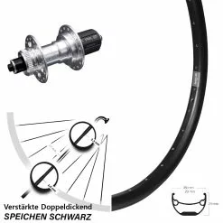 Hinterrad Verstärkt KX-E Nabe Silbern 5x135 Mm Ryde Andra 29 Zoll Schnellspanner