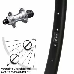 29 Zoll Hinterrad Ryde Rival 30 Disc KX-E Silbern 5x135 Mm Verstärkt