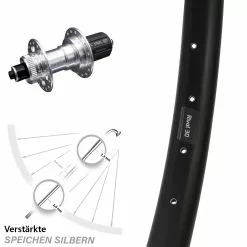 Ryde Rival 30 Disc Hinterrad 27,5 Zoll Mit KX-E Nabe Silbern 5x135 Mm Centerlock