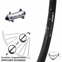 Verstärktes 27,5 Zoll Vorderrad Ryde Edge M30 OS KX-E 5x100 Nabe Silbern-eloxiert