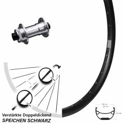 Ryde Andra 29 Disc-Vorderrad 26 Zoll Mit KX-E Steckachse 15x100 Nabe Silbern-eloxiert