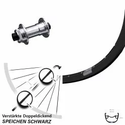Ryde Rival 23 Vorderrad 27,5 Zoll Mit KX-E Steckachse 15x100 Nabe Silbern-eloxiert