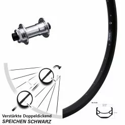 Ryde Andra 40 Disc Vorderrad 20 Zoll Mit KX-E Nabe Silbern-eloxiert Centerlock 15x100 Mm