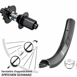 Dt-swiss 29 Zoll Hinterrad U 623 DT Swiss 350 Hybrid 12x142 Mm Für 6-Loch